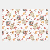 Schattigee Waterverf Thanksgiving patroon drie pac Inpakpapier Vel (Voorkant 3)