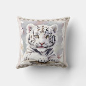 Schattigee Waterverf Tiger Cub Animal Art Kussen (Achterkant)