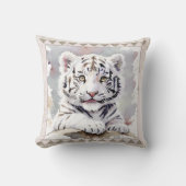 Schattigee Waterverf Tiger Cub Animal Art Kussen (Voorkant)