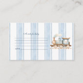Schattigee Waterverf Trein Baby shower Note voor B Informatiekaartje (Voorkant)