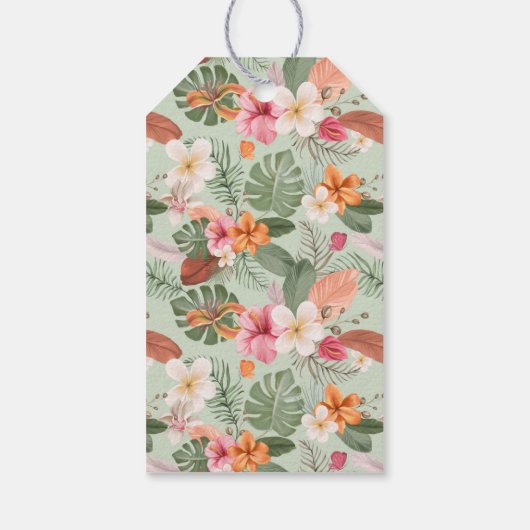 Schattigee Waterverf Tropische Panda Kinder Valent Cadeaulabel (Achterkant)