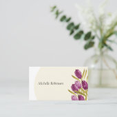 Schattigee Waterverf Tulp Flowers Professional Visitekaartje (Staand voorkant)