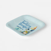 Schattigee waterverf Turtle Kids Verjaardag Papieren Bordje (Gebogen)