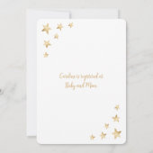 Schattigee Waterverf Uil Baby shower Uitnodiging (Achterkant)