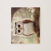 Schattigee waterverf uil naam puzzel legpuzzel (Verticaal)