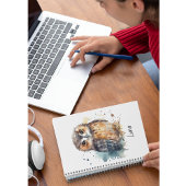 Schattigee Waterverf Uil, op maat Notitieboek