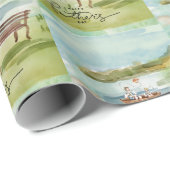 Schattigee Waterverf vader en zoon Cadeaupapier (Rol Hoek)