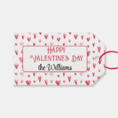 Schattigee Waterverf Valentijnsdag Harten Cadeau L Cadeaulabel (Voorkant (Horizontaal))