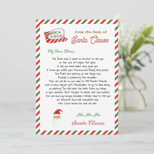 Schattigee waterverf van de Kerstman (Staand voorkant)