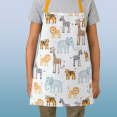 Schattigee Waterverf van safaridieren Schort