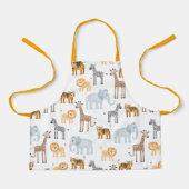 Schattigee Waterverf van safaridieren Schort (Voorkant)