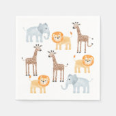 Schattigee Waterverf van safaridieren Servet (Voorkant)