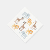 Schattigee Waterverf van safaridieren Servet (Hoek)