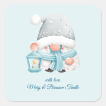 Schattigee Waterverf Vintage Christmas Winter Gnom