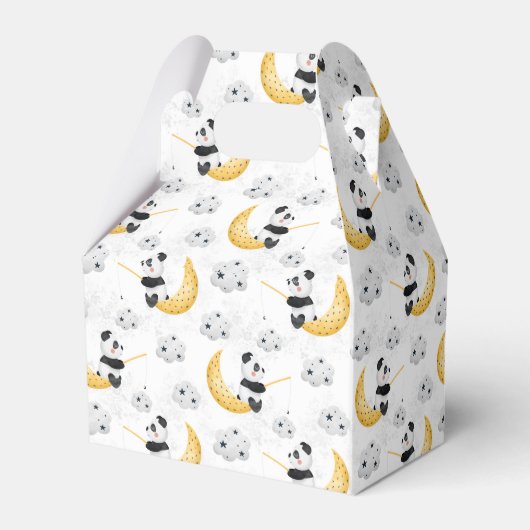 Schattigee Waterverf Vist Panda Patroon Verjaardag Bedankdoosjes (Achterkant)