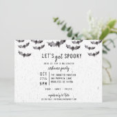 Schattigee Waterverf Vleermuizen Spooky Halloween Kaart (Staand voorkant)