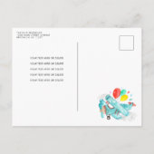 Schattigee Waterverf Vliegtuigballonnen Verjaardag Briefkaart (Achterkant)