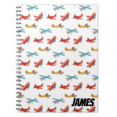 Schattigee Waterverf vliegtuigen vliegen in de luc Notitieboek (Voorkant)