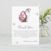Schattigee Waterverf vlinder Baby shower Bedankkaart (Staand voorkant)
