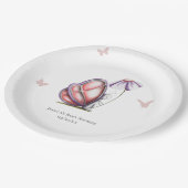 Schattigee Waterverf vlinder Baby shower Papieren Bordje (Gekanteld)