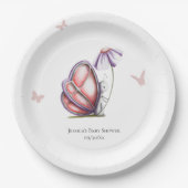 Schattigee Waterverf vlinder Baby shower Papieren Bordje (Voorkant)
