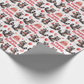 Schattigee Waterverf Wasbeer Verjaardagscène - Ver Cadeaupapier (Hoek)