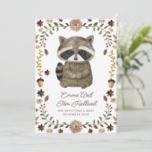 Schattigee Waterverf wasbeerzwangerschap Aankondiging (Staand voorkant)