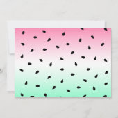 Schattigee Waterverf Watermeloen Zomerfeest Horizo Kaart (Achterkant)