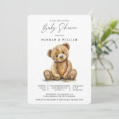 Schattigee Waterverf Weinig Beer Genderneutraal Kaart (Staand voorkant)