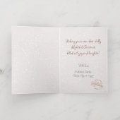 Schattigee Waterverf Whimsical Christmas Rendier G Folie Feestdagenkaart (Binnenlaag)