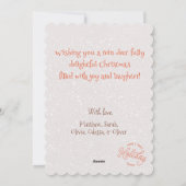 Schattigee Waterverf Whimsical Merry Christmas Ren Feestdagenkaart (Achterkant)