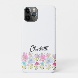 Schattigee Waterverf Wildbloemen monogram Case-Mate iPhone Case