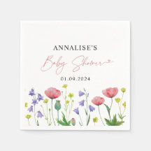 Schattigee Waterverf Wildflower Baby shower