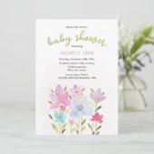 Schattigee Waterverf Wildflower Illustratie Kaart (Staand voorkant)