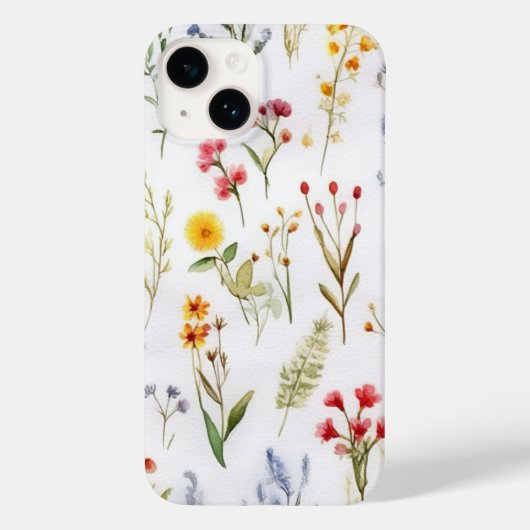 Schattigee Waterverf Wildflower Modern Floral Bota Case-Mate iPhone Case (Achterkant)