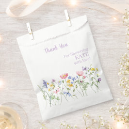 Schattigee Waterverf Wildflower party Bedankzakje