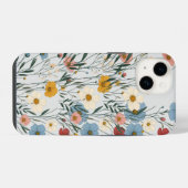 Schattigee Waterverf wildflower rustieke boho tele iPhone Hoesje (Achterkant horizontaal)