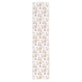 Schattigee Waterverf Winter Glowe Snowman Cookies Korte Tafelloper (Voorkant)