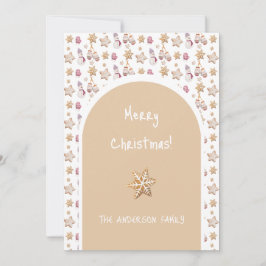 Schattigee Waterverf Winter Glowes Sneeuwman Cooki Feestdagenkaart