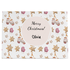 Schattigee Waterverf Winter Glowes Sneeuwman Cooki Groot Cadeauzakje