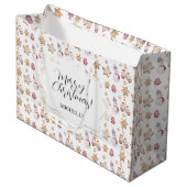 Schattigee Waterverf Winter Glowes Sneeuwman Cooki Groot Cadeauzakje (Voorkant Gekanteld)