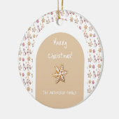 Schattigee Waterverf Winter Glowes Sneeuwman Cooki Keramisch Ornament (Links)