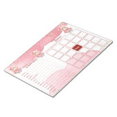 Schattigee Waterverf Winter Kitty Cat Baby shower  Notitieblok (Schuin)