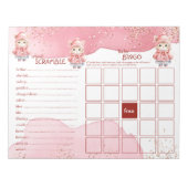 Schattigee Waterverf Winter Kitty Cat Baby shower  Notitieblok (Voorkant)