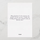 Schattigee Waterverf Winter Lady Gnome Vrolijk ker Folie Feestdagenkaart (Achterkant)