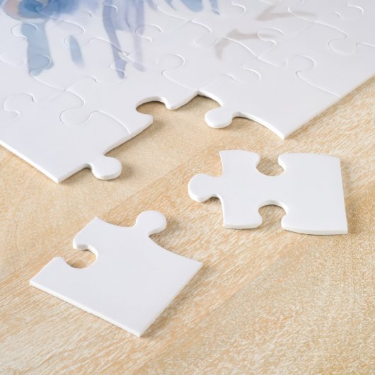 Schattigee Waterverf Winter Peacock Legpuzzel (Zijkant)