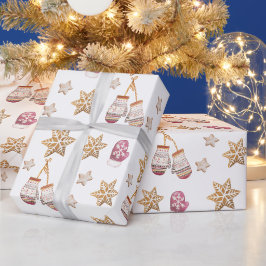 Schattigee Waterverf Winter Snowman Cookies Cadeaupapier