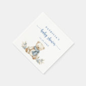 Schattigee Waterverf Winter Teddy Bear Baby shower Servet (Hoek)