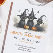 Schattigee Waterverf Witchy Cats Pompoenen Hallowe Kaart