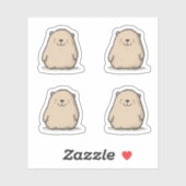 Schattigee Waterverf wombat Sticker (Vel)